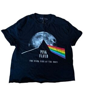 Pink Floyd Black  “Dark Side of The Moon” Women’s Cutoff T Shirt Size S